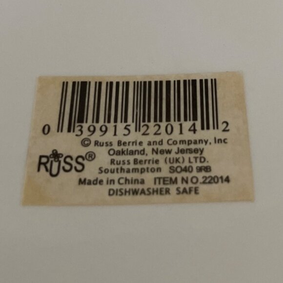 Russ Berrie Christmas Gift and Santa Hat Ceramic Dish Set Candy Serving Trinket - Picture 5 of 7